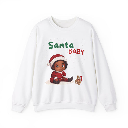 Santa Baby Boy (Mocha) - Unisex Crewneck Sweatshirt